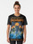 Haunted Halloween Goosebumps Graphic T-Shirt with jack-o-lantern and monster illustration - Women