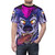Closeup of a toothy, animal maw with fur and fangs on an all-over print t-shirt - men front