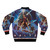 Vintage bomber jacket with a worn, faded sci-fi inspired design - Back