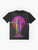 "The Exorcist neon graphic t-shirt featuring a classic horror movie design" - Flat lay