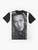 Julien Doré Black and White Portrait Graphic T-Shirt - Flat lay