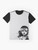 Les Misérables musical graphic t-shirt featuring script and lyrics from the classic Broadway show - Flat lay