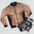 Muscle Man 6 Pack Bomber Jacket with Chest and Torso Design - Flat lay