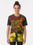 Vibrant t-shirt featuring Van Gogh's Mulberry Tree painting in a colorful, bohemian design - Women