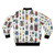 Watercolor beetle collection bomber jacket with nature-inspired design - Back