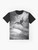 Gustave Dore's depiction of the fall of Satan, the morning star, from heaven in a black and white wood engraving style graphic t-shirt. - Flat lay