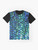 Shimmery mermaid fish scales graphic t-shirt - Flat lay
