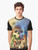 Retro "The Secret of Monkey Island" high contrast graphic t-shirt featuring pixel art design - Men