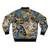 Abstract bomber jacket featuring Gustav Klimt's iconic tree of life design - Back