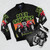 Dark Shadow Bomber Jacket with Misfits and Danzig inspired design - Flat lay