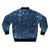 Navy blue bomber jacket with a glitter simulated look - Back