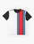 Martini Stripe Graphic T-Shirt - Minimalist Racing Inspired Design - Flat lay
