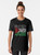 Graphic t-shirt featuring a wordcloud design with the Palestinian flag and text calling for freedom and an end to apartheid in Palestine. - Women