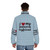 Bridgerton inspired puffer jacket with "I Love My Bridgerton Boyfriend" text - men back