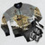 USS INTREPID (CVA-11) Navy Bomber Jacket - Flat lay
