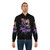 Radiant owl-printed bomber jacket in a 1980s synthwave style - Lifestyle