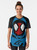 Scarlet Spider Graphic T-Shirt featuring a spider-themed design with the words "Spider Man" - Women