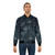 Vintage 1958 bomber jacket with a Lego-inspired building brick and patent blueprint design in blue. - Lifestyle