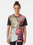 Vaporwave-inspired Macintosh Plus graphic with floral design on a t-shirt - Women