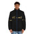 "Talk Less Smile More" Hamilton Inspired Puffer Jacket - men front