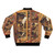 Cabinet of Curiosities bomber jacket featuring natural history and taxidermy-inspired design - Back