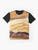 Greggs Steak Bake Graphic T-Shirt with a humorous design featuring the popular British pastry - Flat lay