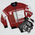 Cybersecurity-themed WannaCry ransomware fancy dress bomber jacket - Flat lay