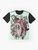 Krampus horror graphic t-shirt featuring a dark, gothic design of the mythical Christmas demon - Flat lay