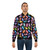Colorful bomber jacket featuring a collage of Care Bears and Care Bear Cousins characters - Lifestyle