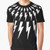 Electric Kapow Graphic T-Shirt with Lightning Bolt Design in Black and White