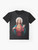 A graphic t-shirt featuring the image of Jesus Christ, the savior. - Flat lay