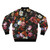 Vintage botanical flowers bomber jacket with a midnight garden pattern - Back