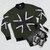 Vintage German Bundeswehr bomber jacket with cross logo - Flat lay