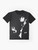 Vintage graphic t-shirt featuring the iconic image of legendary musician Tom Waits - Flat lay