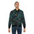 Geometric dark teal bomber jacket with abstract pattern - Lifestyle