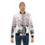 Sakura Deer Bomber Jacket, featuring a nature-inspired watercolor design of a deer amidst sakura blossoms - Lifestyle