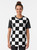 Checkered flag race winner graphic t-shirt - Women