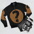 PodQuiz black bomber jacket, a stylish and versatile outerwear piece - Flat lay