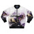 Thanatos and Hades watercolor fan art design on a bomber jacket