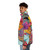 Cosmic puffer jacket with futuristic space-themed design - men side left