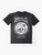 "Never Give Up" sci-fi graphic t-shirt featuring a wristband and the text "by Grabthar's hammer" for conventions and expos - Flat lay