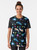 Graphic t-shirt featuring colorful illustrations of various zooplankton species, including krill, copepods, jellyfish, and more. - Women