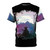 Colorful illustration of a cosmic landscape on a t-shirt - New Horizons inspired print on demand design