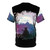 Colorful illustration of a cosmic landscape on a t-shirt - New Horizons inspired print on demand design - Back