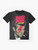 Rebel graphic t-shirt with star and dust design - Flat lay