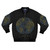 Pale blue bomber jacket with 'Pale Blue Dot' design, inspired by Carl Sagan's iconic image of Earth.