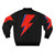 David Bowie wearing the iconic Aladdin Sane lightning bolt design on a bomber jacket - Back