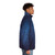 Puffer jacket with a cosmic design featuring a starry night sky, nebula, and abstract tree silhouettes - men side right