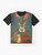 Bunny Hops Graphic T-Shirt - Funny Easter Rabbit Drinking Beer Design - Flat lay