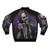 Gothic Beetlejuice bomber jacket with spooky design, inspired by Tim Burton's classic movie - Back